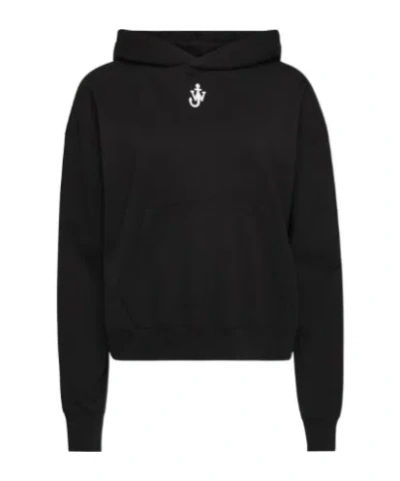 JW ANDERSON JW ANDERSON ANCHOR LOGO CROPPED HOODIE