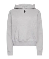 Jw Anderson Anchor Embroidered Hooded Sweatshirt In Gray