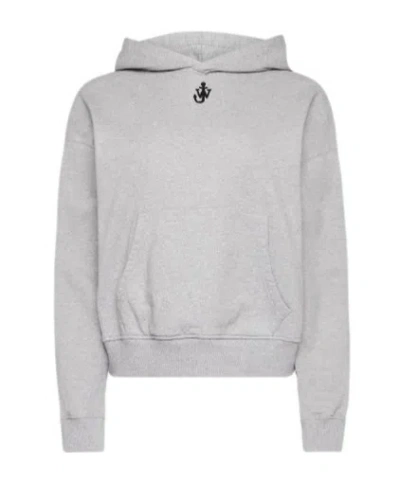 JW ANDERSON JW ANDERSON ANCHOR LOGO CROPPED HOODIE