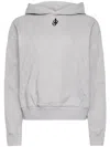 Jw Anderson Anchor Embroidered Hooded Sweatshirt In Grey
