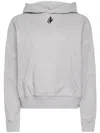 Jw Anderson Anchor Embroidered Hooded Sweatshirt In Grey