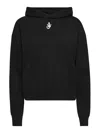 Jw Anderson J. W. Anderson Cropped Black Hoodie With Subtle Branding And Relaxed Fit In Black