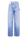 Jw Anderson Anchor-embroidered Jeans In Blue