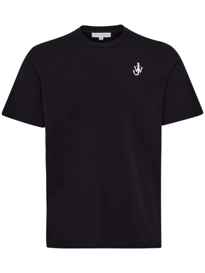 Jw Anderson Anchor Embroidered T-shirt In Blue