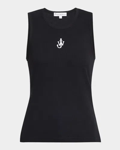 JW ANDERSON ANCHOR EMBROIDERED TANK TOP