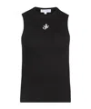 Jw Anderson J.w.anderson 'anchor Embroidery' Top In Black