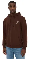 Jw Anderson Hoodie With Anchor Embroidery In Brown