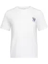 Jw Anderson White Embroidered Logo Printed T-shirt In White