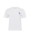 Jw Anderson White Embroidered Logo Printed T-shirt In White