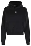 Jw Anderson Cropped Black Hoodie With Subtle Branding And Relaxed Fit In Black