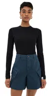 Jw Anderson Anchor Embroidery Panelled Top Black In Black