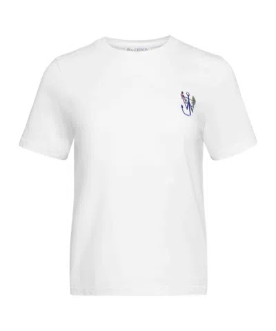JW ANDERSON JW ANDERSON ANCHOR EMBROIDERY PRINTED T-SHIRT