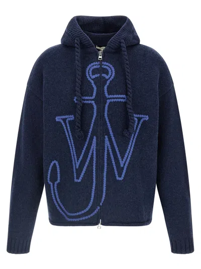 JW ANDERSON ANCHOR EMBROIDERY SWEATSHIRT BLUE