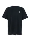 Jw Anderson Black Crewneck T-shirt With Anchor Embroidery On The Front In Cotton Man
