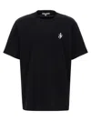 Jw Anderson Black Crewneck T-shirt With Anchor Embroidery On The Front In Cotton Man In Black