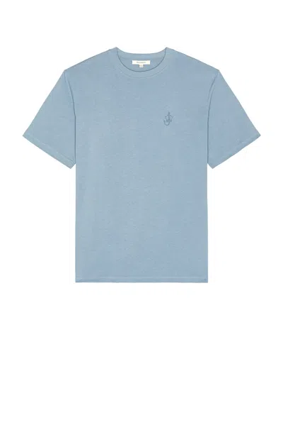 Jw Anderson Anchor Embroidery T-shirt In Blue