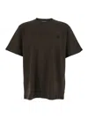 Jw Anderson Anchor Embroidery T-shirt In Brown