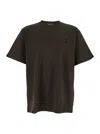 Jw Anderson Anchor Embroidery T-shirt In Brown
