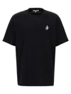 Jw Anderson Black Crewneck T-shirt With Anchor Embroidery On The Front In Cotton Man In Nero