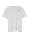 Jw Anderson Men White Crewneck T-shirt With Logo Embroidery On The Front In Cotton Man In White