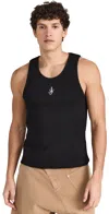 Jw Anderson J. W. Anderson Organic Cotton Sleeveless Top With Logo Detail In Black