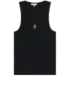 Jw Anderson Logo-embroidered Stretch-cotton Vest In Black