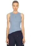 Jw Anderson Anchor Embroidery Tank Top In Blue