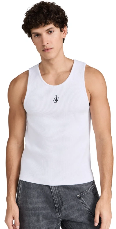 Jw Anderson Anchor Embroidery Tank Top White