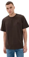 Jw Anderson Anchor Embroidered Cotton T-shirt In Brown