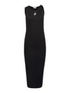 Jw Anderson Anchor Logo Twist Strap Rib Tank Dress In Negro