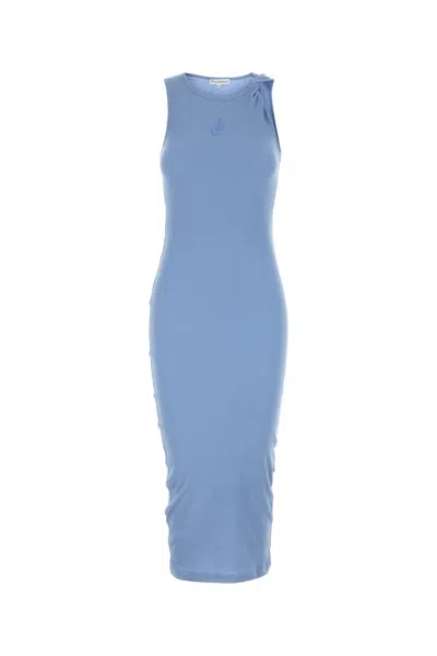JW ANDERSON JW ANDERSON CERULEAN BLUE COTTON DRESS
