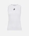 Jw Anderson Crew Neck Ribbed Sleeveless Top Straight Hem