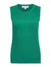 Jw Anderson Tank Top With Anchor Embroidery In Green