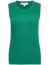 Jw Anderson Tank Top With Anchor Embroidery In Green