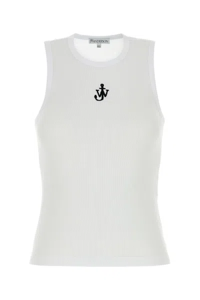 JW ANDERSON JW ANDERSON WHITE COTTON TANK TOP