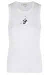 Jw Anderson Anchor Embroidery Vest In White