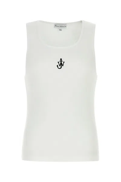 JW ANDERSON JW ANDERSON WHITE COTTON TANK TOP