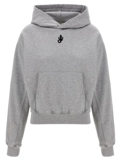 Jw Anderson Anchor Hoodie In Gray