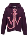 Jw Anderson Anchor-logo Zip Hoodie