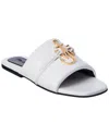 Jw Anderson Anchor Logo Leather Slides In White