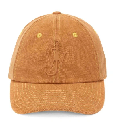 Jw Anderson Anchor Logo Baseball Cap In Brown