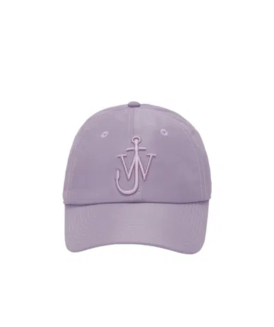 Jw Anderson Nylon Baseball Cap With Anchor Logo In Purple