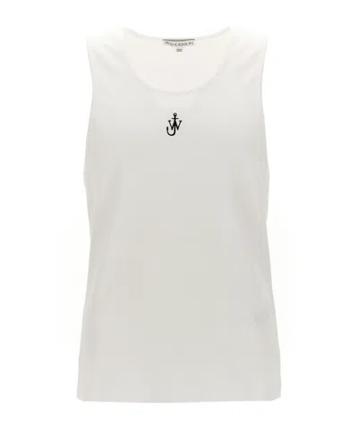 JW ANDERSON JW ANDERSON ANCHOR LOGO-EMBROIDERED RIBBED TANK TOP