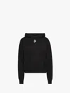 Jw Anderson J. W. Anderson Cropped Black Hoodie With Subtle Branding And Relaxed Fit In Black