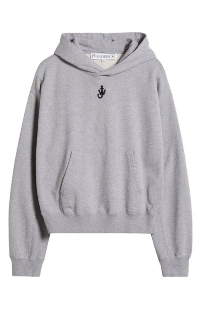 JW ANDERSON JW ANDERSON ANCHOR LOGO EMBROIDERED CROP HOODIE