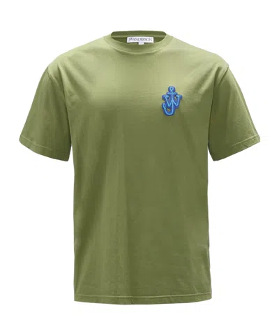 JW ANDERSON ANCHOR LOGO-EMBROIDERED ORGANIC COTTON T-SHIRT