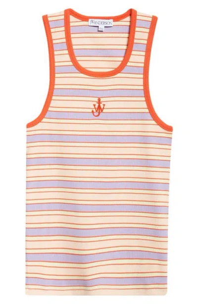 Jw Anderson Multicolor Contrast Trim Striped Tank Top