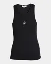Jw Anderson J.w.anderson 'anchor Embroidery' Top In Black