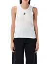 Jw Anderson Crew Neck Ribbed Sleeveless Top Straight Hem