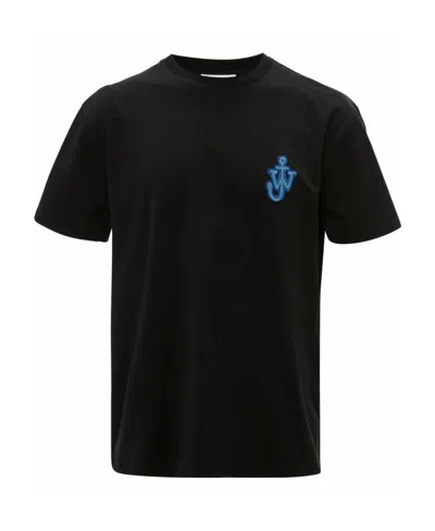 JW ANDERSON JW ANDERSON LOGO EMBROIDERED CREWNECK T-SHIRT